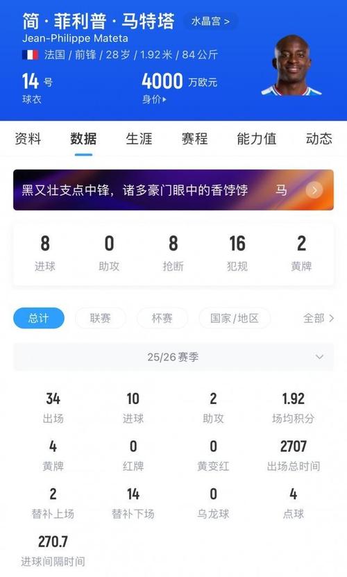 跟队：米兰与水晶宫就马特塔转会达成协议，转会费3000万欧
